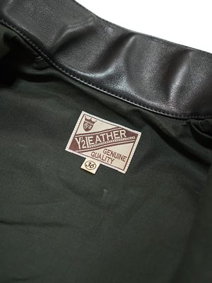 画像15: 【 Y'2 LEATHER（ワイツーレザー） 】　Horse Hide 1st Type Jacket [ Eco Horse ] [ BLACK ] [ 馬革 ]