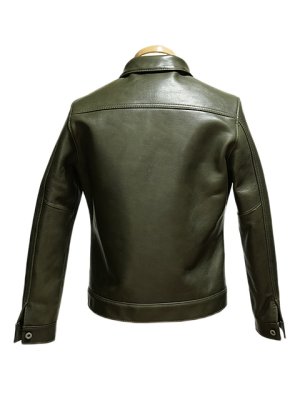 画像7: 【 Y'2 LEATHER（ワイツーレザー） 】　エコホースGジャン1stタイプジャケット　[ 馬革 ] [ OLIVE ]