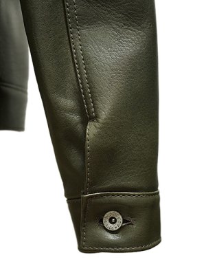 画像10: 【 Y'2 LEATHER（ワイツーレザー） 】　エコホースGジャン1stタイプジャケット　[ 馬革 ] [ OLIVE ]