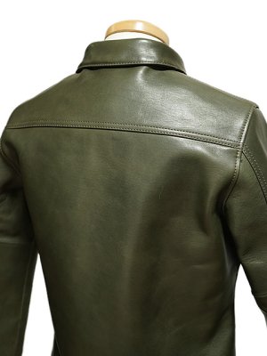 画像11: 【 Y'2 LEATHER（ワイツーレザー） 】　エコホースGジャン1stタイプジャケット　[ 馬革 ] [ OLIVE ]