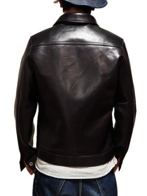 画像4: 【 予約商品 (12月予定) 】 【 LUA×Y'2 LEATHER（ルア×ワイツーレザー） 】 　ルア別注エコホースGジャン ( 1st Type ) [ エコホース（茶芯） ]　[ Lot.13 ]　【 限定モデル 】