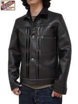 【 Y'2 LEATHER（ワイツーレザー） 】　Horse Hide 1st Type Jacket WW2 Model [ BLACK (Tea Core) ] [ 馬革 ]