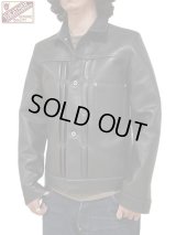 【 Y'2 LEATHER（ワイツーレザー） 】　Horse Hide 1st Type Jacket WW2 Model [ BLACK (Tea Core) ] [ 馬革 ]