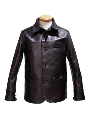 画像5: 【 予約商品 (12月予定) 】 【 LUA × Y'2 LEATHER（ルア×ワイツーレザー） 】 　ルア別注エコホースカーコート [ エコホース（茶芯） ]　[ Lot.15 ]　【 限定モデル 】