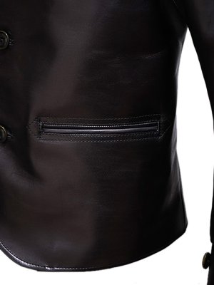 画像9: 【 予約商品 (12月予定) 】 【 LUA × Y'2 LEATHER（ルア×ワイツーレザー） 】 　ルア別注エコホースカーコート [ エコホース（茶芯） ]　[ Lot.15 ]　【 限定モデル 】