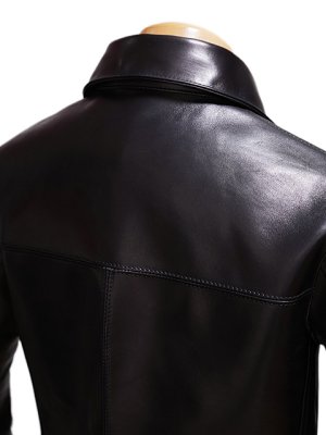 画像13: 【 予約商品 (12月予定) 】 【 LUA × Y'2 LEATHER（ルア×ワイツーレザー） 】 　ルア別注エコホースカーコート [ エコホース（茶芯） ]　[ Lot.15 ]　【 限定モデル 】