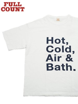 画像1: 【 FULLCOUNT（フルカウント） 】　プリントTシャツ　[ Print T-Shirt ] [ Hot,Cold,Air＆Bath. ] [ [ FULOCOUNT (フロカウント) ] ]【 メール便可 】 