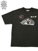 【 GYPSY & SONS（ジプシー&サンズ） 】　HONDA × GS BAGGY TEE [ RACER ] [ BLACK ] 【 メール便可 】
