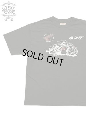 画像1: 【 GYPSY & SONS（ジプシー&サンズ） 】　HONDA × GS BAGGY TEE [ RACER ] [ BLACK ] 【 メール便可 】