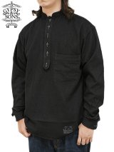 【 GYPSY & SONS（ジプシー&サンズ） 】　ウォッシュドウールプルオーバーシャツ 　[ WASHED WOOL PULL OVER SHIRTS ] [ BLACK ]