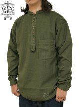 【 GYPSY & SONS（ジプシー&サンズ） 】　ウォッシュドウールプルオーバーシャツ 　[ WASHED WOOL PULL OVER SHIRTS ] [ KHAKI ]