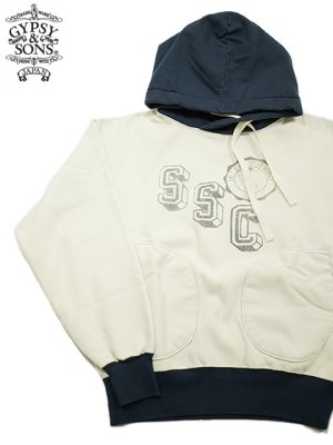 画像1: 【 GYPSY & SONS（ジプシー&サンズ） 】　エスエスシーツートーンフーディー　[ S.S.C. TWO TONE FOODIE ] [ OFF WHITE x NAVY ] 