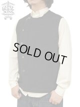 【 GYPSY & SONS（ジプシー&サンズ） 】　リネンベスト　[ M/C Waist Coat ] [ BLACK ]