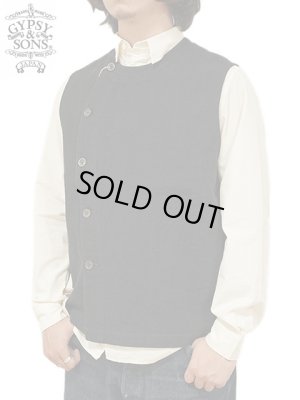 画像1: 【 GYPSY & SONS（ジプシー&サンズ） 】　リネンベスト　[ M/C Waist Coat ] [ BLACK ]