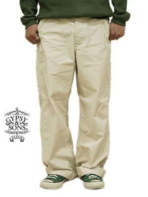 画像1: 【 GYPSY & SONS（ジプシー&サンズ） 】 40s  NEP BACK CHINO TROUSERS [ OFF WHITE ]