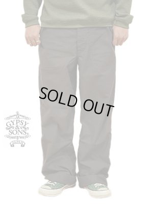 画像1: 【 GYPSY & SONS（ジプシー&サンズ） 】 40s  NEP BACK CHINO TROUSERS [ BLACK ]