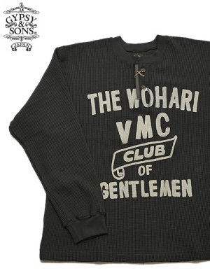 画像3: 【 GYPSY & SONS（ジプシー&サンズ） 】　プリントサーマルロンT　[ WAFFLE HENRY TEE ] [ VMC ] [ BLACK ]