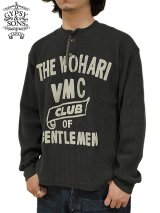 【 GYPSY & SONS（ジプシー&サンズ） 】　プリントサーマルロンT　[ WAFFLE HENRY TEE ] [ VMC ] [ BLACK ]
