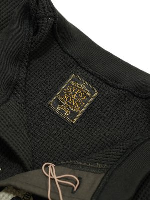 画像8: 【 GYPSY & SONS（ジプシー&サンズ） 】　プリントサーマルロンT　[ WAFFLE HENRY TEE ] [ VMC ] [ BLACK ]