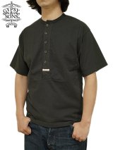 【 GYPSY & SONS（ジプシー&サンズ） 】　ヘンリーネックT-Shirts　[ CLASSIC BIB HENLEY TEE ] [ BLACK ] 【 メール便可 】