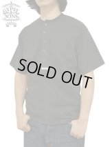 【 GYPSY & SONS（ジプシー&サンズ） 】　ヘンリーネックT-Shirts　[ CLASSIC BIB HENLEY TEE ] [ BLACK ] 【 メール便可 】