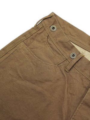 画像4: 【 GYPSY & SONS（ジプシー&サンズ） 】 アーミーダックロガーパンツ　[ 15oz Army Duck Old Rogger Pants ] [ BROWN ]