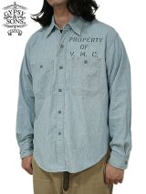 【 GYPSY & SONS（ジプシー&サンズ） 】　シャンブレーワークシャツ 　[ 5oz CHAMBRAY WORK SHIRTS ] [ BLUE ] [ Used Wash ]