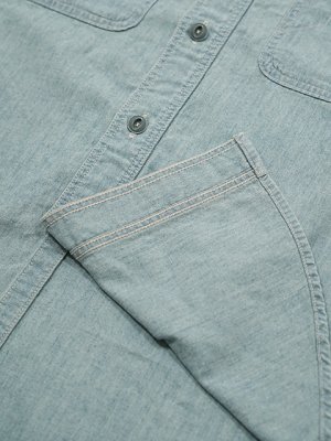 画像6: 【 GYPSY & SONS（ジプシー&サンズ） 】　シャンブレーワークシャツ 　[ 5oz CHAMBRAY WORK SHIRTS ] [ BLUE ] [ Used Wash ]