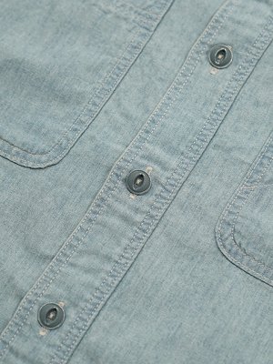 画像8: 【 GYPSY & SONS（ジプシー&サンズ） 】　シャンブレーワークシャツ 　[ 5oz CHAMBRAY WORK SHIRTS ] [ BLUE ] [ Used Wash ]