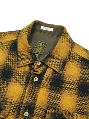 画像3: 【 GYPSY & SONS（ジプシー&サンズ） 】　オンブレーチェックシャツ 　[ HERRINGBONE OMBRE CHECK SHIRTS ] [ GOLD ]