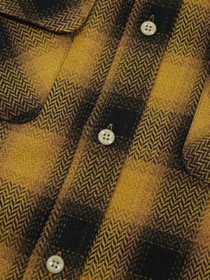 画像6: 【 GYPSY & SONS（ジプシー&サンズ） 】　オンブレーチェックシャツ 　[ HERRINGBONE OMBRE CHECK SHIRTS ] [ GOLD ]