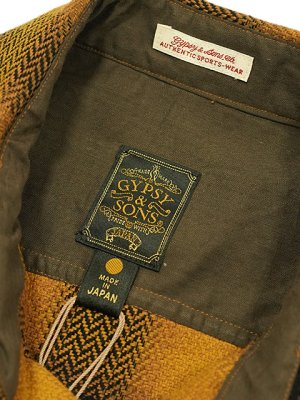 画像7: 【 GYPSY & SONS（ジプシー&サンズ） 】　オンブレーチェックシャツ 　[ HERRINGBONE OMBRE CHECK SHIRTS ] [ GOLD ]