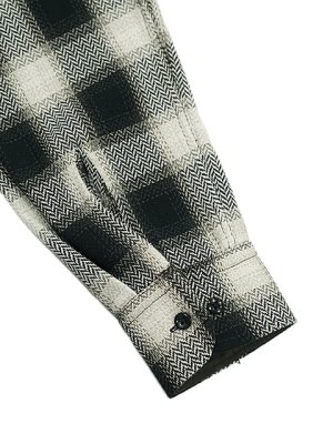 画像5: 【 GYPSY & SONS（ジプシー&サンズ） 】　オンブレーチェックシャツ 　[ HERRINGBONE OMBRE CHECK SHIRTS ] [ OFF x BLACK ]