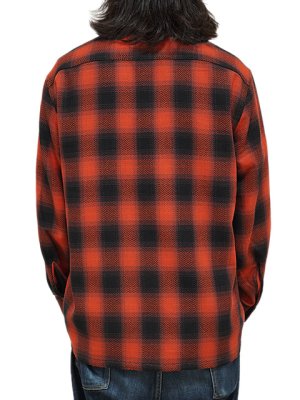 画像2: 【 GYPSY & SONS（ジプシー&サンズ） 】　オンブレーチェックシャツ 　[ HERRINGBONE OMBRE CHECK SHIRTS ] [ RED ]