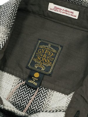画像7: 【 GYPSY & SONS（ジプシー&サンズ） 】　オンブレーチェックシャツ 　[ HERRINGBONE OMBRE CHECK SHIRTS ] [ OFF x BLACK ]