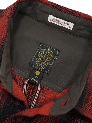 画像7: 【 GYPSY & SONS（ジプシー&サンズ） 】　オンブレーチェックシャツ 　[ HERRINGBONE OMBRE CHECK SHIRTS ] [ RED ]