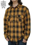 【 GYPSY & SONS（ジプシー&サンズ） 】　オンブレーチェックシャツ 　[ HERRINGBONE OMBRE CHECK SHIRTS ] [ GOLD ]
