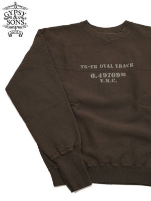画像1: 【 GYPSY & SONS（ジプシー&サンズ） 】　ダービースウェット　[ 80 DERBY SWEAT ] [ STENCIL ] [ BROWN/CHARCOAL ] 