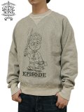 【 GYPSY & SONS（ジプシー&サンズ） 】　ハチマル スウェット ブイクルー エピソード　[ 80 SWEAT V CREW ] [ EPISODE ]