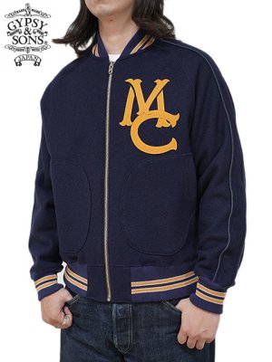 画像1: 【 GYPSY & SONS（ジプシー&サンズ） 】　スタジアムジャケット　[ CHEER STADIUM JKT ] [ NAVY ] 