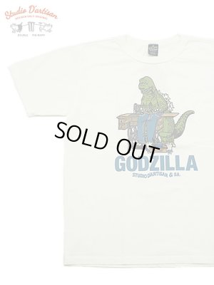 画像1: 【 STUDIO D'ARTISAN（ステュディオダルチザン） 】 ゴジラコラボTシャツ [ GODZILLA SEWING JEANS ] [ WHITE ] 【 メール便可 】
