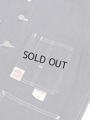 画像4: 【 HEAD LIGHT（ヘッドライト） 】　10oz. BLUE DENIM VEST (FULL SLEEVES) [ 実名復刻モデル ]