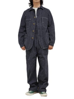 画像12: 【 HEAD LIGHT（ヘッドライト） 】 【 8oz. 】 SPECIAL WOOVEN STRIPE DENIM LOW BACK OVERALL インディゴストライプローバックオーバーオール [ 実名復刻モデル ]