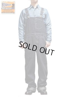 画像1: 【 HEAD LIGHT（ヘッドライト） 】 【 9.5oz. 】 デニムオーバーオール [ BLUE DENIM LOW BACK OVERALLS ] [ 実名復刻モデル ]