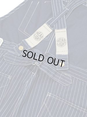 画像9: 【 HEAD LIGHT（ヘッドライト） 】 【 9oz. 】 ウォバッシュストライプオーバーオール [ WABASH STRIPE LOW BACK OVERALLS ] [ 実名復刻モデル ]