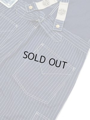 画像10: 【 HEAD LIGHT（ヘッドライト） 】 【 9oz. 】 ウォバッシュストライプオーバーオール [ WABASH STRIPE LOW BACK OVERALLS ] [ 実名復刻モデル ]