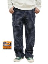 【 HEAD LIGHT（ヘッドライト） 】 【 8oz. 】 SPECIAL WOOVEN STRIPE DENIM WAIST OVERALL インディゴストライプワークパンツ [ 実名復刻モデル ]