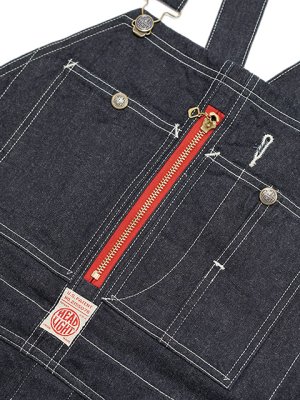 画像5: 【 HEAD LIGHT（ヘッドライト） 】 11oz. BLUE DENIM LOW BACK OVERALLS ] [ One Wash ] [ 実名復刻モデル ]