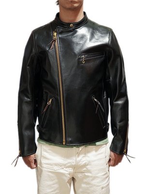 画像14: 【 Y'2 LEATHER（ワイツーレザー） 】 ヴィンテージホースダブルライダースジャケット [ 馬革（茶芯） ] 