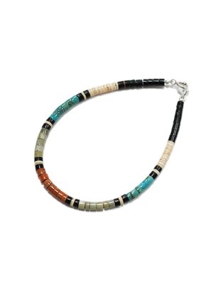 画像2: 【 Indian Jewelry（インディアン ジュエリー） 】 サントドミンゴ族 ヒシビーズブレス [ Santo Domingo Heishi Beads ] [ 21cm ] 【 メール便可 】